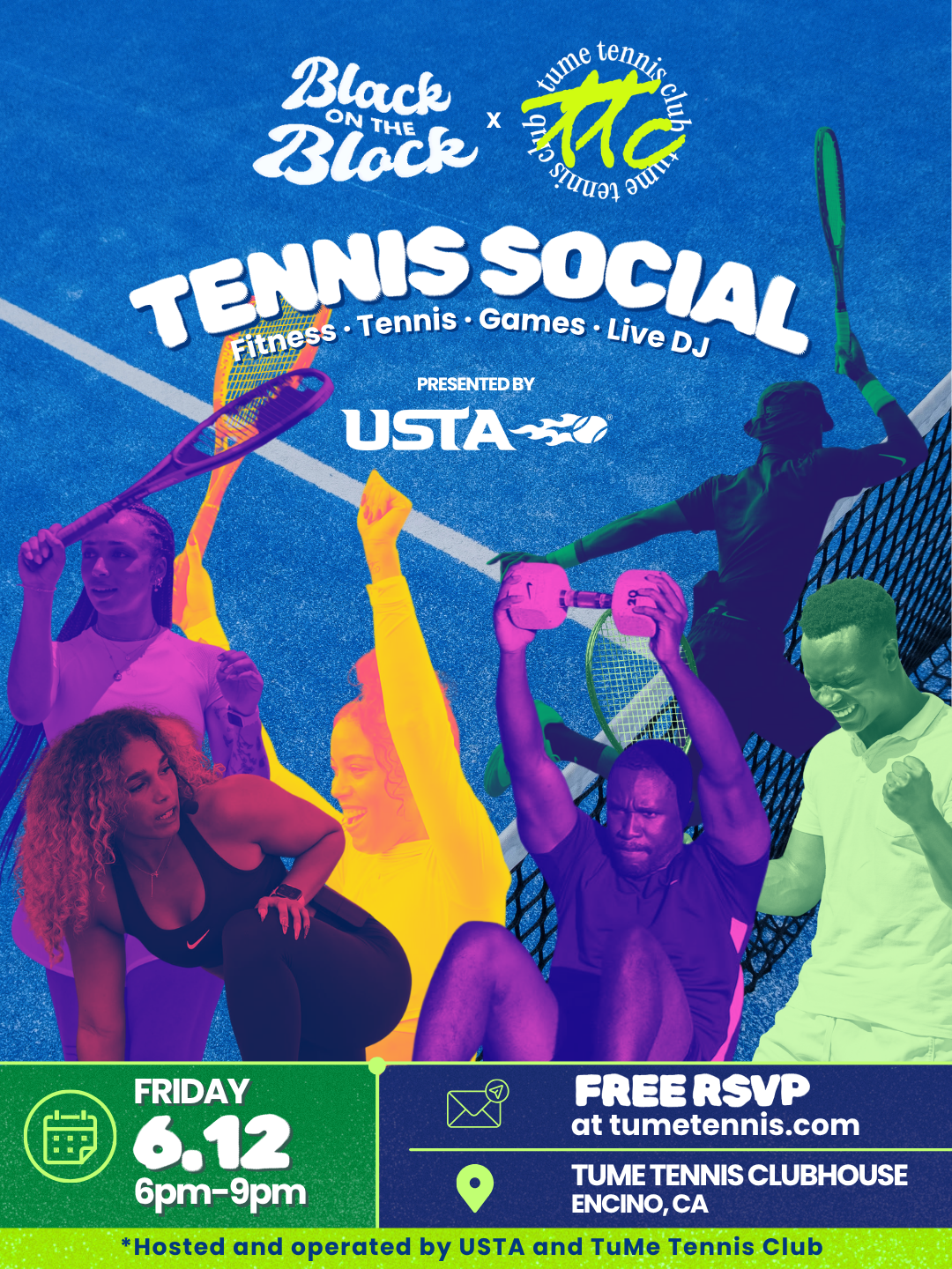 Black on the Block x TuMe Tennis Club Tennis Social Presented by USTA