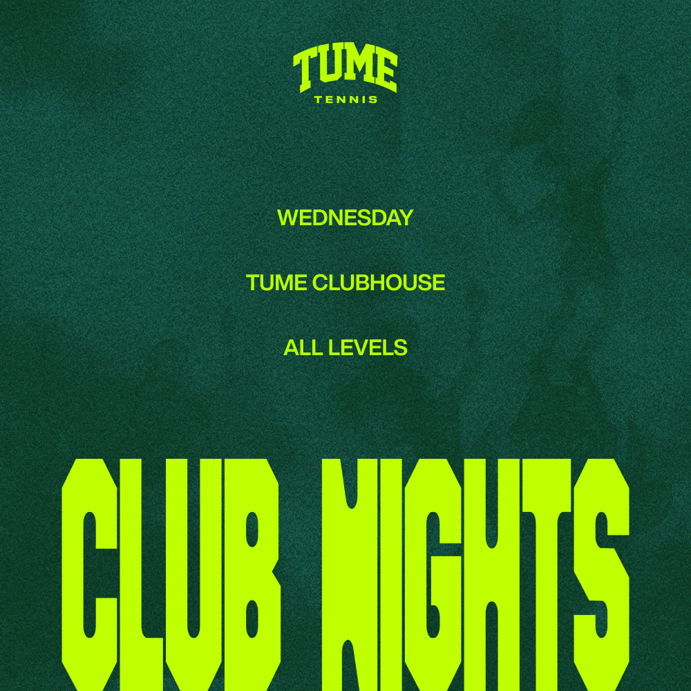 You're In! Wednesday Night Tennis @ The TuMe Clubhouse